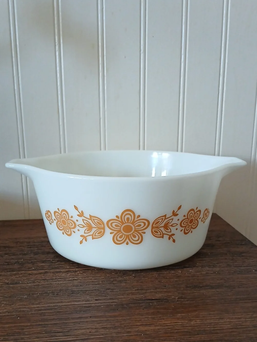 Vintage PYREX Cinderella  Casserole Dish Butterfly Gold Pattern USA